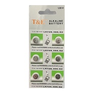 [SG] T&E AG2 SR726SW LR726 396 397 Button Alkaline Battery (6 Pieces)