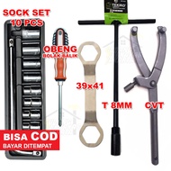 MATA CVT Treker PACKAGE SET + 39x41 Key + 10 Pcs 8-24 mm Socket Wrench Set + 8mm T-Wrench + 22mm sho