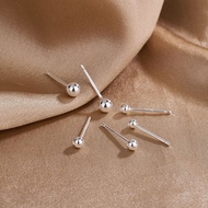 S999 Bean Earrings/纯银999足银养耳朵洞防过敏光面豆豆耳钉