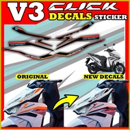 ❈ ✆ ◸ HONDA CLICK V3 STICKER DECALS /CLICK 125 V3 DECALS / CLICK V3 DECALS / CLICK V3 STICKER / CLI