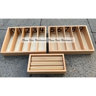 Box of 45 counting sticks, montssori Spindle Box With 45 Spindles, montessori teaching materials