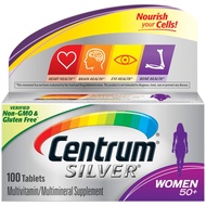 Centrum Silver Multivitamin 100 tablets for Women 50 Plus, Multivitamin/Multimineral Supplement with Vitamin D3, B Vitamins, Calcium and Antioxidants