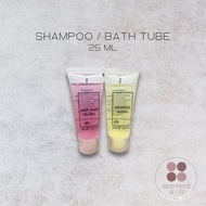 [Local Ready Stock] Travel Size Shampoo Tube / Bath Tube 25ml for Hotel, Homestay, Airbnb