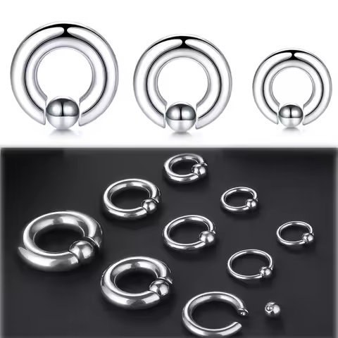10Pcs/lot Steel Captive Nose Hoop Ring BCR Eyebrow Ring Ear Tragus Cartilage Piercing Lip Nose Septu