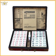 [deveodo3] Mahjong 146 Tiles Scratch-resistant Mini Size Melamine Chinese Mahjong for Home Small Mah