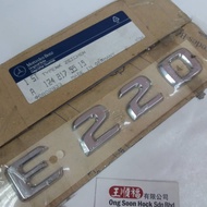 Original Mercedes Emblem Badge E220 W124 124 817 5515 / Local brand trunk boot lid designation