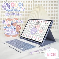 【แป้นพิมพ์ภาษาไทย】ด้วยเคสคีย์บอร์ด เคส ไอแพดและคีย์บอร์ด เมาส์บลูทูธ Air4/5 11Pro gen7/8/9/10 เคสไอแ