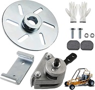 PACEWALKER Upgrade Go Kart Mechanical Disc Brake Caliper and Bracket Kit with Pads and disc for Manc