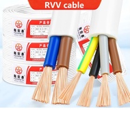 White PVC Soft Sheath Control Cable 18AWG 20AWG 17AWG 15AWG 13AWG 3 4 Cores RVV Pure Copper Core Pow