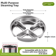 PAMPAS | 3-grid Stainless Steel Steaming Plate for Electric Rice Cooker