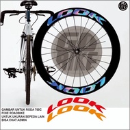 700c bicycle rim stickers, fixie road bike rim stickers, LOOK rim fixie