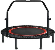 Home Office Round Foldable Fitness Trampoline Indoor Rebounder With Stability Bar Height-Adjustable Handle Jumping Trampoline Weight Up To 200Kg (Size : 40 inch)