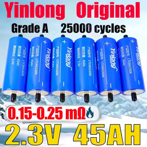 new yinlong 2.3v 45AH 40AH 35AH Lithium titanate battery Grade A lto 66160 DIY 12V 24V 48V rv ev Car