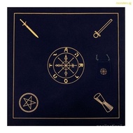 mm Tarot Tablecloth and Drawstring Pouch Set Astrology Divination Non-Slip Mat 5OOG