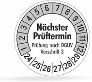 Fluxxx Pack of 1120 Test Badges "Next Test Date", 20 mm Diameter, Test Labels According to DGUV V3, 