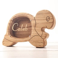 Wooden Turtle piggy bank, toys Customized gift, coin bank, animal money box