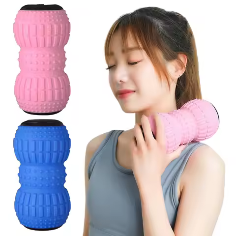 Electric Peanut Ball Ergonomic Massage Ball Rechargeable Yoga Fascia Ball 3 Speed for Myofascial Rel