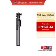 Amgras Tripod S03 Ultra selfie stick phone holder 2M stretchable Aluminum body Wireless Remote 1/4 M