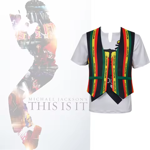 A collectible Michael Jackson tribute outfit featuring a Brazilian anti-war peace tee and an Olodum 