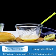 Dung Tích Lớn Xuyên Thấu Bát Thủy Tinh Chống Lò Vi Sóng Bột Trộn Bát Súp Mì Ăn Liền Salad Sử Dụng Tạ