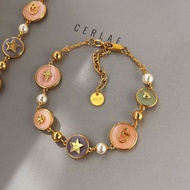[Free Gift] Colorful Dopamine Bee Pearl Bracelet Female 2025 New Style Exquisite Bracelet Girlfriend