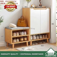 Shoe Cabinet Simple Shoe Stool Household Shoe Storage Cabinet Dustproof Solid Wood Leg Shoe Cabinet D311