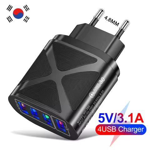 5V/3.1A Korean USB Charger Fast Charging Phone Charger Power Adapter For iPhone Samsung Xiaomi Huawe
