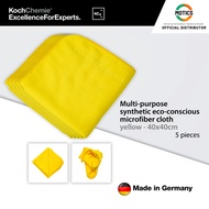 Koch-Chemie Pro Allrounder Towel 5pcs - Automotive Car Care 315GSM Microfiber Towel 40x40cm (Yellow)