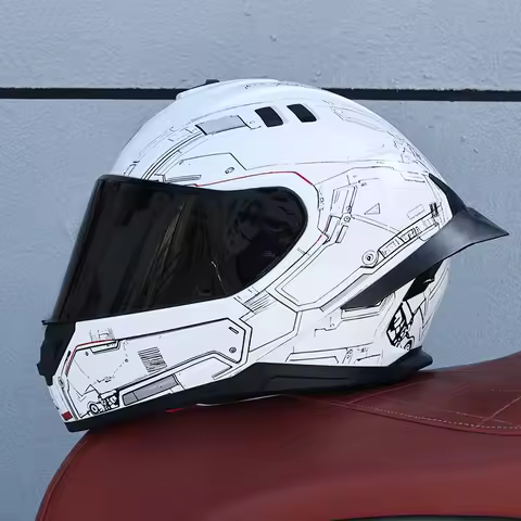 ORZ-Motorcycle helmets, men's and women's full face helmets, four season large tail wing motorcycle 