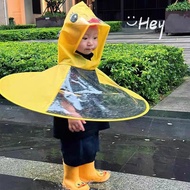 Itik kuning kecil Jepun, baju hujan piring terbang, poncho bayi, kasut hujan, topi payung gaya jubah