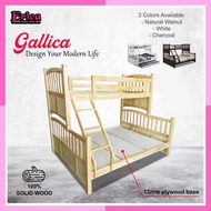 [ERICA] Gallica Bunk Bed / Solid Wood Bedframe / Single / Queen / 12mm thick base / Wood Bed / Wood Bed Single / Wood Bed Queen / Katil Bujang / Katil Kelamin / Katil Kayu / Katil Tangga / Katil Putih / Katil Hitam / Katil Beech / Katil /