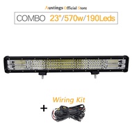 Auxtings 172023inch 12V 24V Led light bar Offroad Led Bar 9D Quad Rows Led work light 4x4 car light 