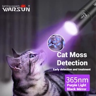WARSUN 365nm UV Flashlight – Pet Urine & Money Detector, Rechargeable Torch