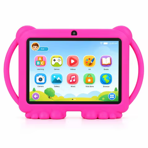 7" Kids Tablet with Parental Control & Shockproof Case, Android 14, 2GB+32GB, 2.4G WiFi, GMS Certifi