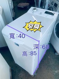 洗衣機 伊萊克斯 電器(上置) 新款1000轉 95%新 二手電器 最新款 傢俬 家庭用品 搬屋 拆舊 新款 二手洗衣機 雪櫃