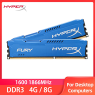 【พร้อมส่ง】 หน่วยความจำ Kingston DDR3 4GB 8GB 1600MHz หน่วยความจำเดสก์ท็อปสำหรับเล่นเกม PC3-12800 240Pins 1.5V DIMM DDR3 RAM