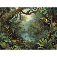 2025 NEW Tropical Jungle Wild Leopard Plants Animals Color Art Poster Canvas Decorative Painting Nor