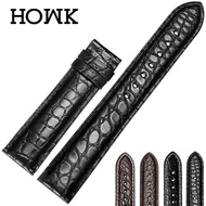 ✶℡ Hauke ​​watch strap genuine leather men's and women's American crocodile leather strap substitute Omega Citizen Tissot Mido DW
