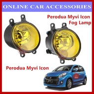 2Pcs Perodua Myvi Icon OEM Car Fog Light/Fog Lamp (Yellow Glass Surface)