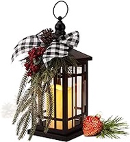 Christmas Decorations Christmas Lanterns, Garden Glitter Candle Lantern, Indoor Dining Table Fireplace Decoration, Hanging Lanterns with Cedar Pine Cone Home Decor, Holiday Xmas Gifts