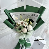 韓系永生乾燥花束－寶格麗綠