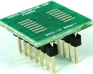 (Qty 3) Proto-Advantage SOIC-14 to DIP-14 SMT Adapter (1.27 mm Pitch, 300 mil Body)