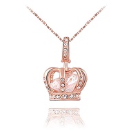 Jewelry Womens Queen and Pendant Necklace 3 Lays Rose Gold/Platinum Plated With Austrain Crystals