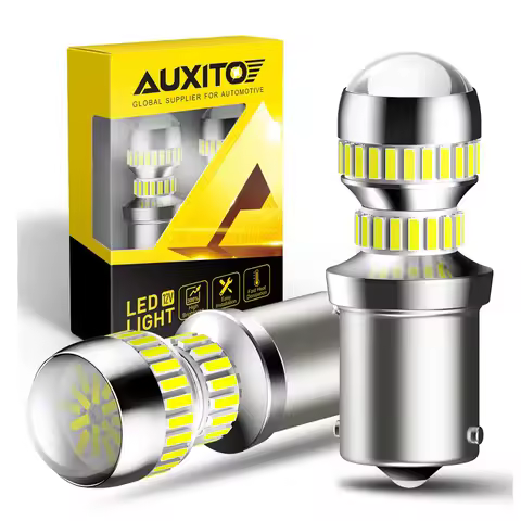 AUXITO 2Pcs P21W LED White Canbus No Error 1156 BA15S LED Reversing Light DRL for Skoda Octavia 3 Fi