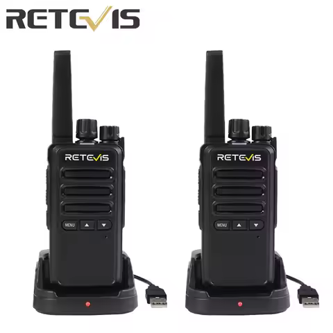 Retevis RT668B Walkie Talkie PMR446 FRS Licence Free 2 pcs Walkie Talkies Communication Intercom Por