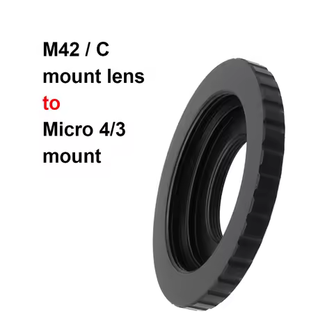C - M4/3 For C mount lens and Micro 4/3 MFT camera Mount Adapter Ring with M42x1mm for Panasonic G,G