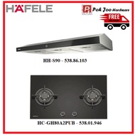 HAFELE Bundle 538.61.940 - HH-S90 90cm Hood + HC-GH80A2PUB 2 Burners Hob