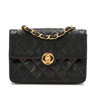Chanel Black Quilted Lambskin Mini Classic Single Flap Gold Hardware, 1989-1991