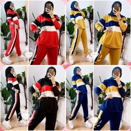 2 SIZES L AND JUMBO SET ISWARI WOMEN'S FASHION CLOTHING BABYTERRY MS TOP AND PANTS SET WITH REAL PIC