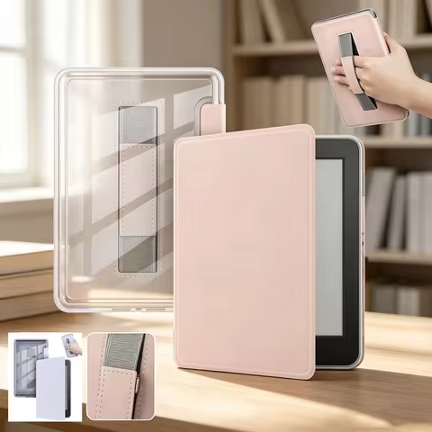 With HandStrap Belt Acrylic Clear Back for New Kindle 10th Generation 2019 Release J9G29R Case 6 Inc